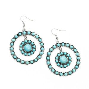 Paparazzi Saguaro Sanctuary Silver and Turquoise Earrings